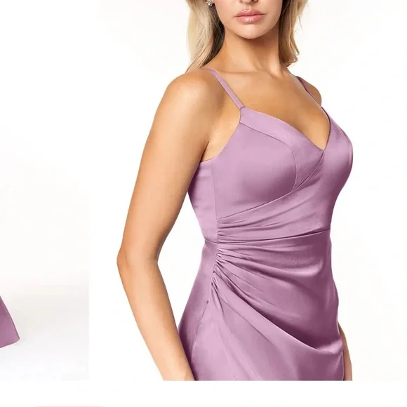 Azazie Satin Stretch Bridesmaid Dress - Picture 5 of 8